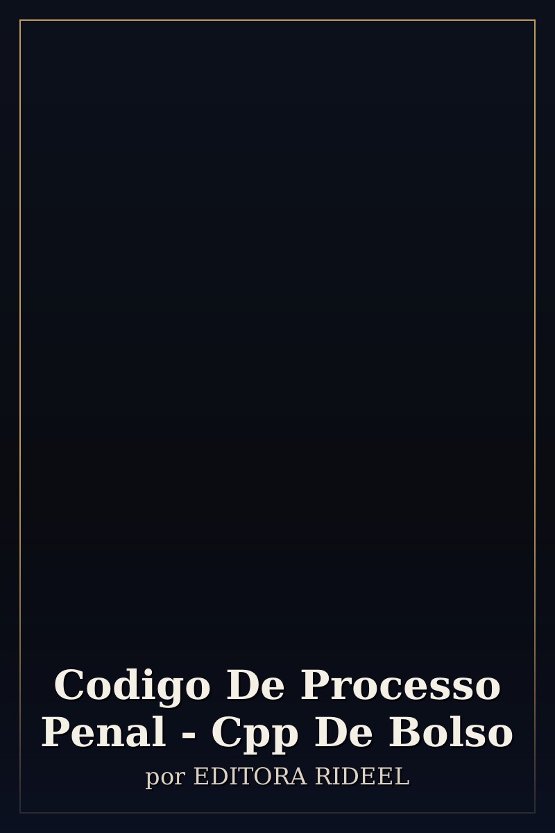 Capa de Codigo De Processo Penal - Cpp De Bolso