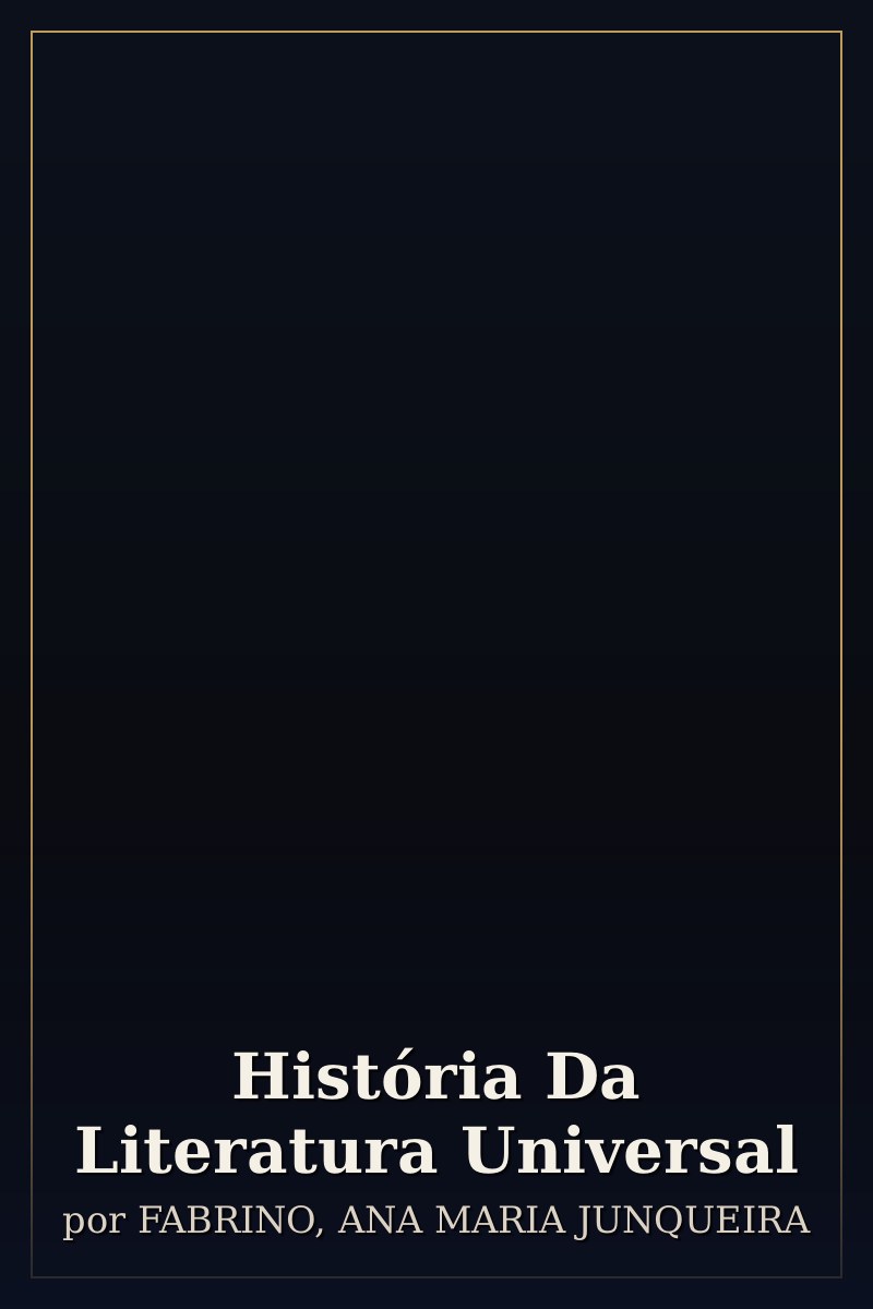 Capa de História Da Literatura Universal