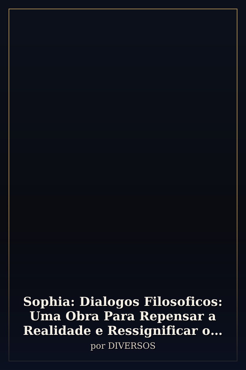 Capa de Sophia: Dialogos Filosoficos: Uma Obra Para Repensar a Realidade e Ressignificar o Mundo