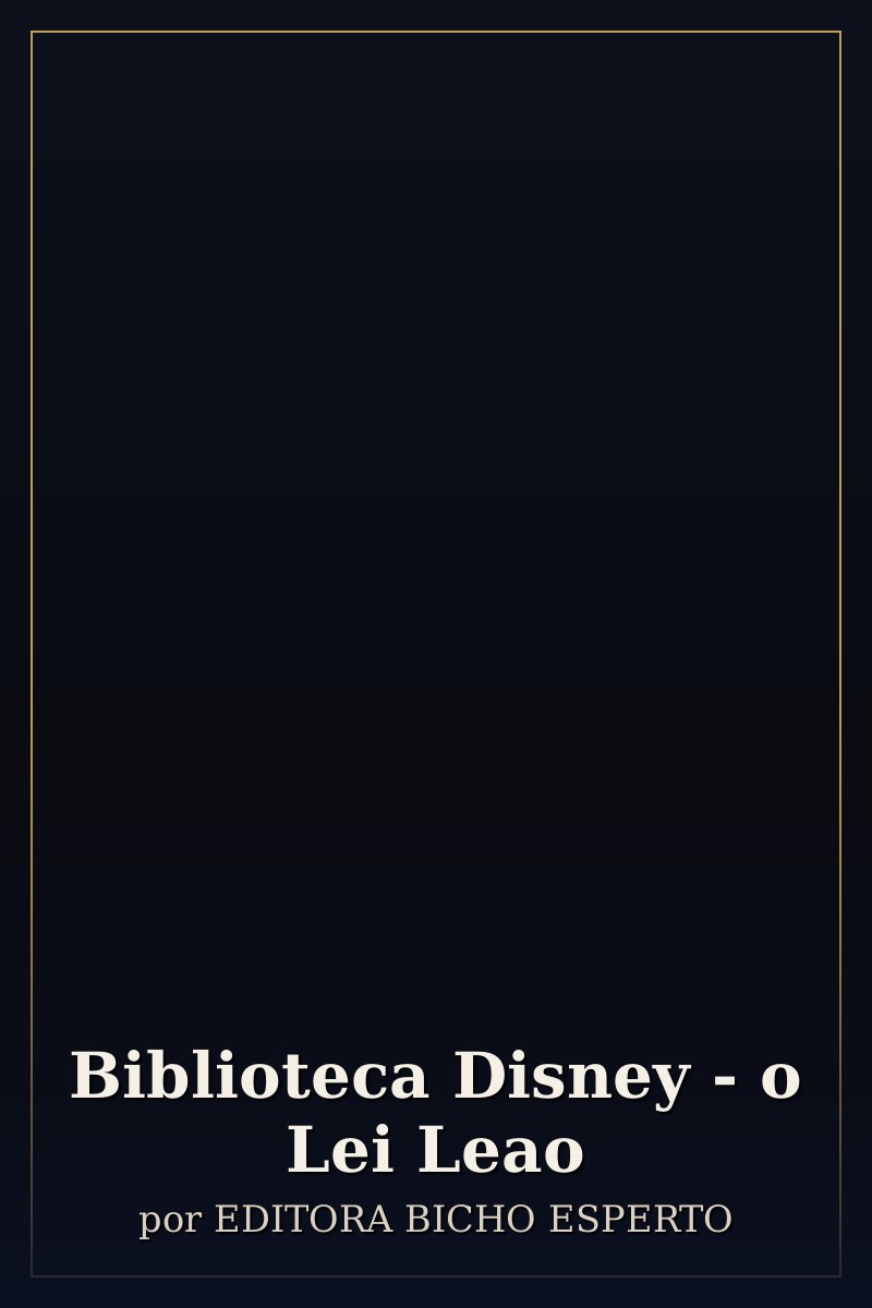 Capa de Biblioteca Disney - o Lei Leao