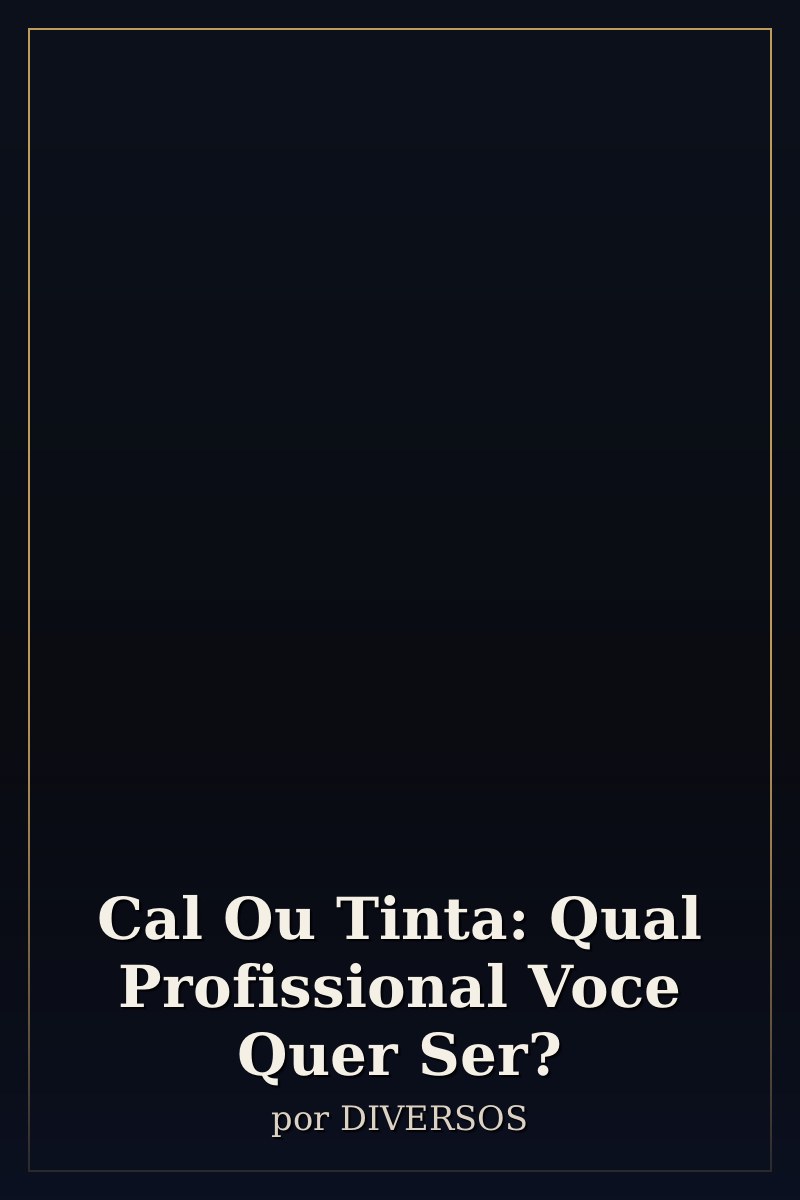 Capa de Cal Ou Tinta: Qual Profissional Voce Quer Ser?