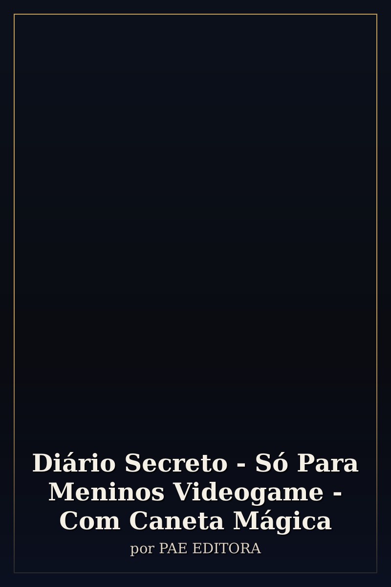 Capa de Diário Secreto - Só Para Meninos Videogame - Com Caneta Mágica