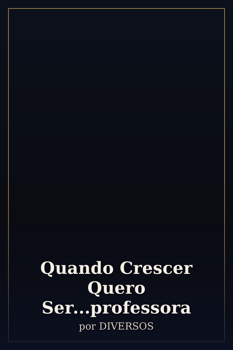 Capa de Quando Crescer Quero Ser...professora