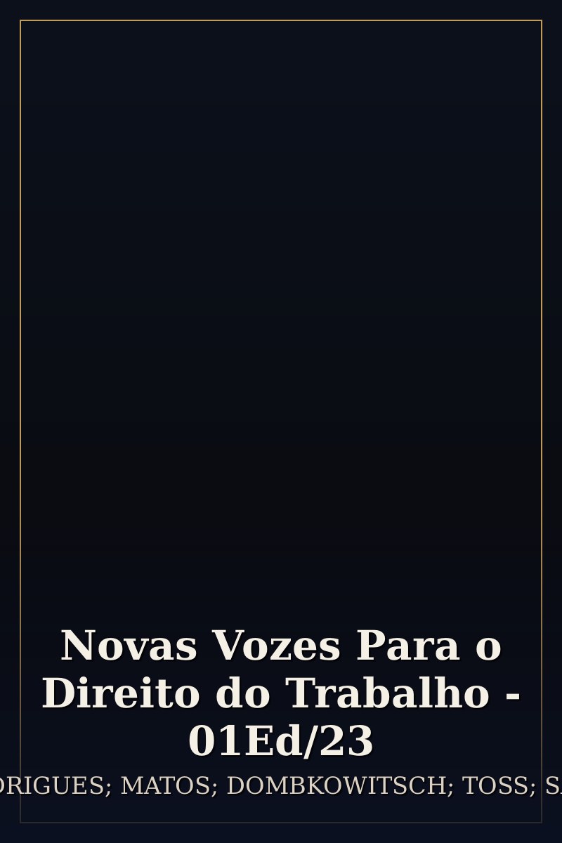 Capa de Novas Vozes Para o Direito do Trabalho - 01Ed/23