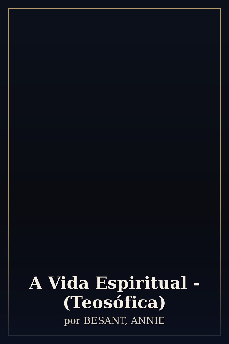 Capa de A Vida Espiritual - (Teosófica)