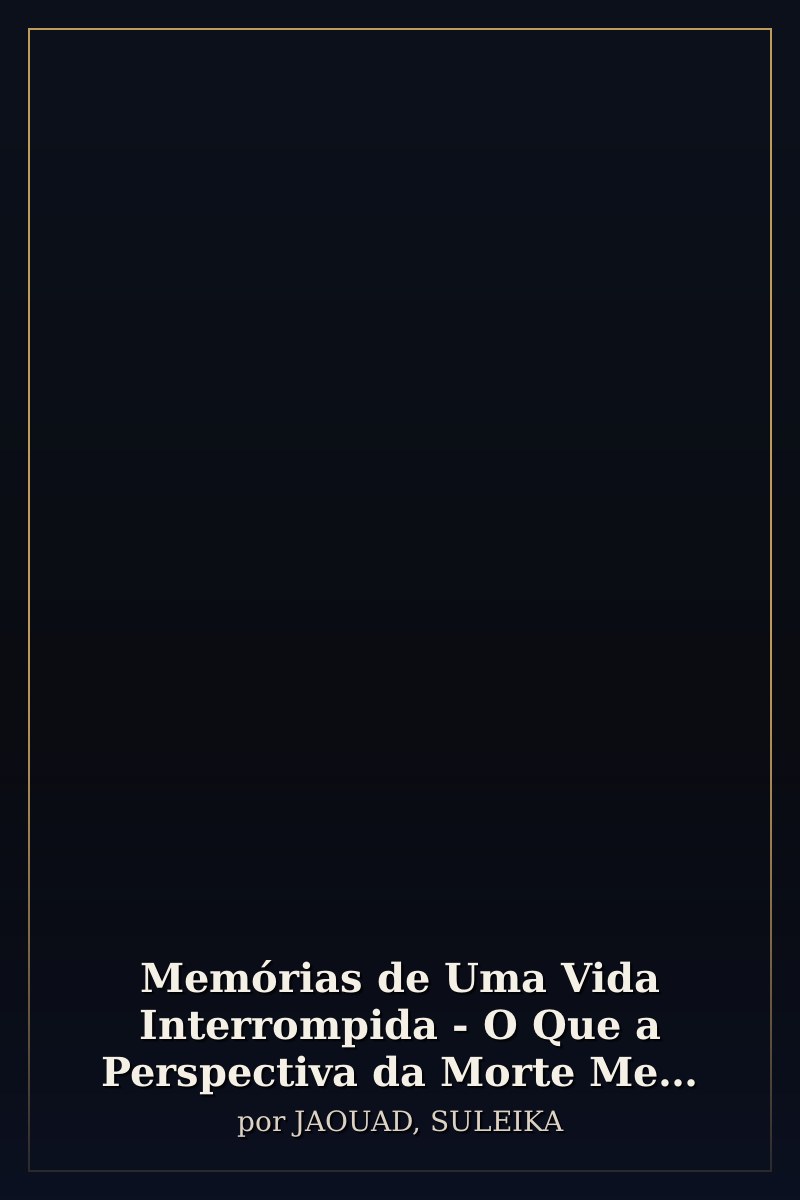 Capa de Memórias de Uma Vida Interrompida - O Que a Perspectiva da Morte Me Ensinou Sobre a Vida