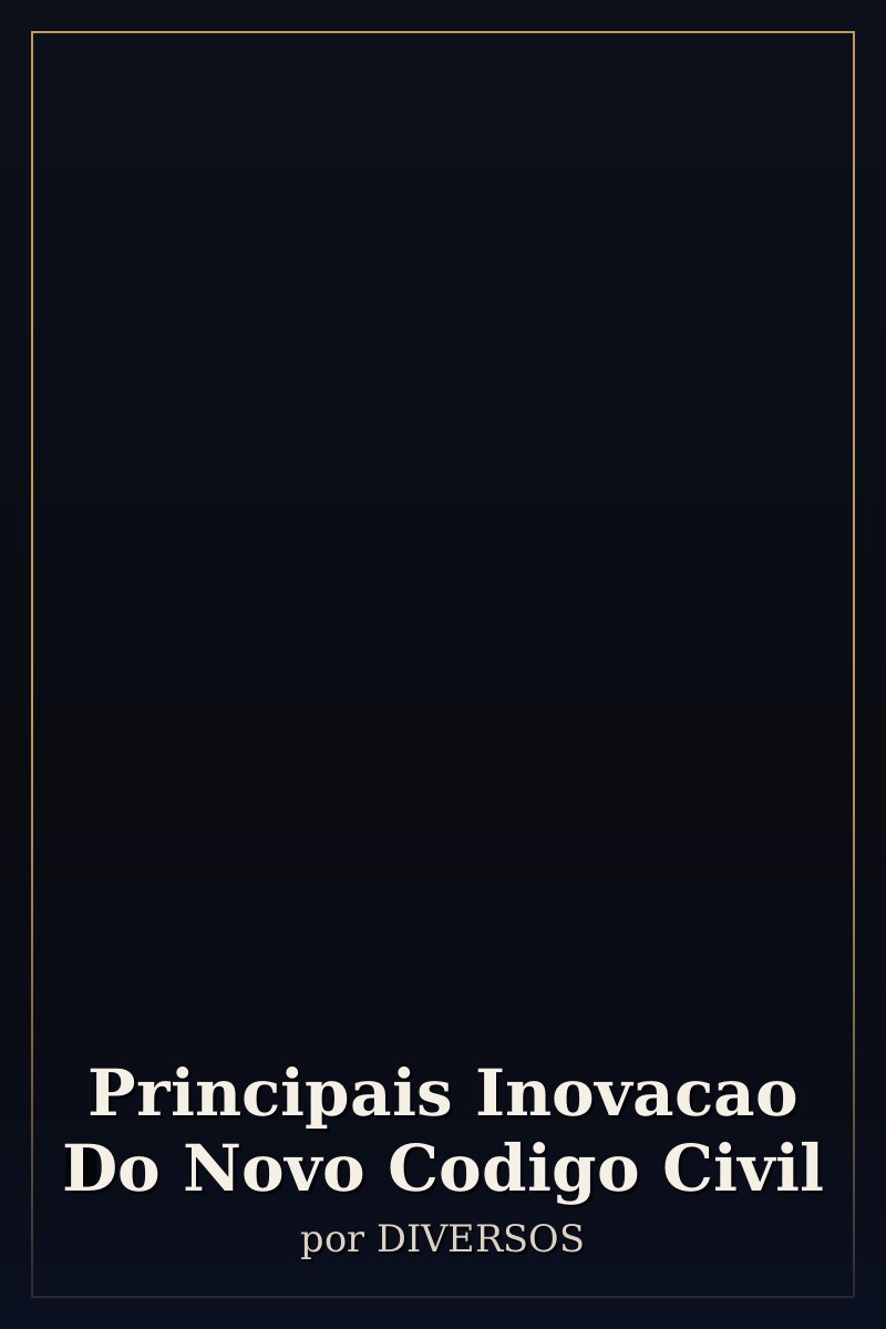 Capa de Principais Inovacao Do Novo Codigo Civil