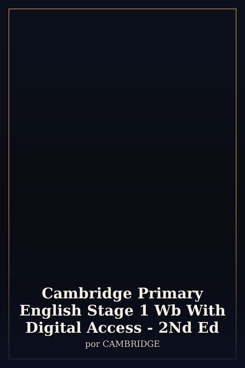 Capa de Cambridge Primary English Stage 1 Wb With Digital Access - 2Nd Ed