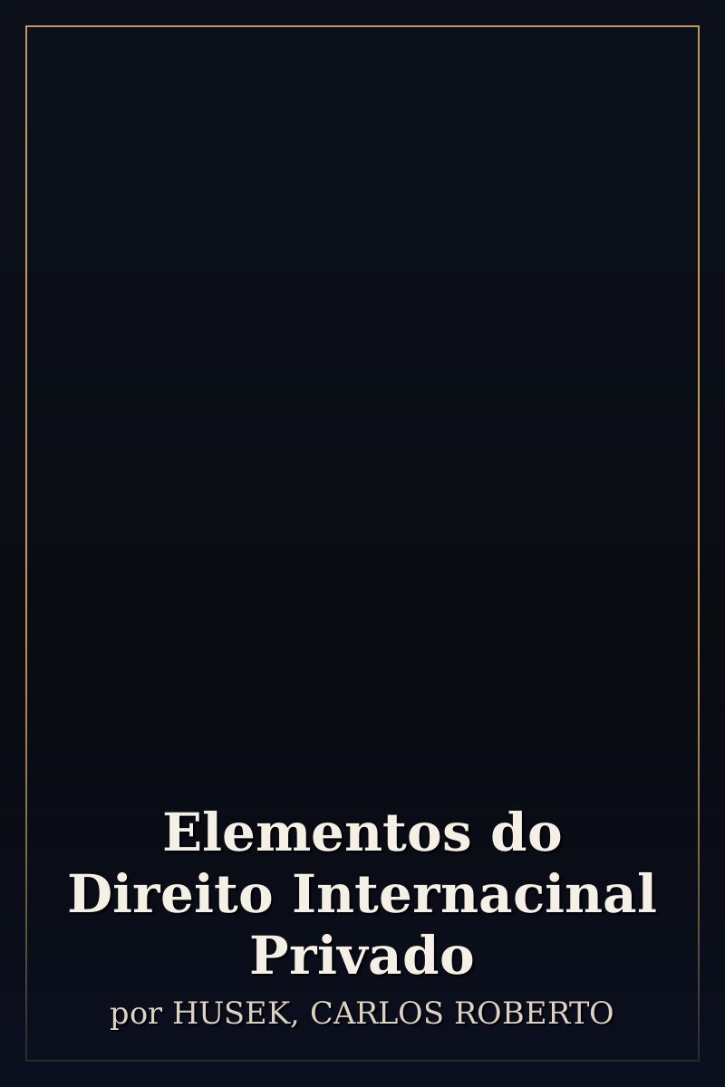 Capa de Elementos do Direito Internacinal Privado