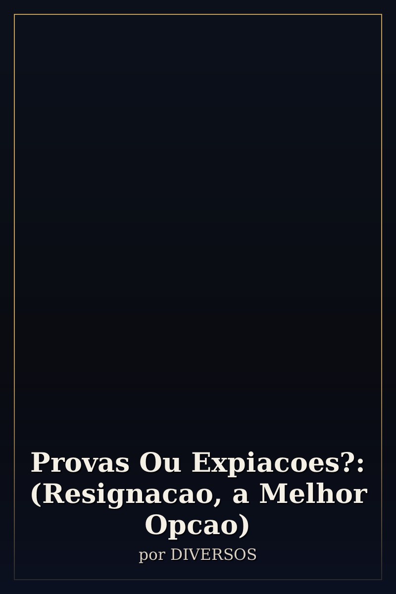 Capa de Provas Ou Expiacoes?: (Resignacao, a Melhor Opcao)