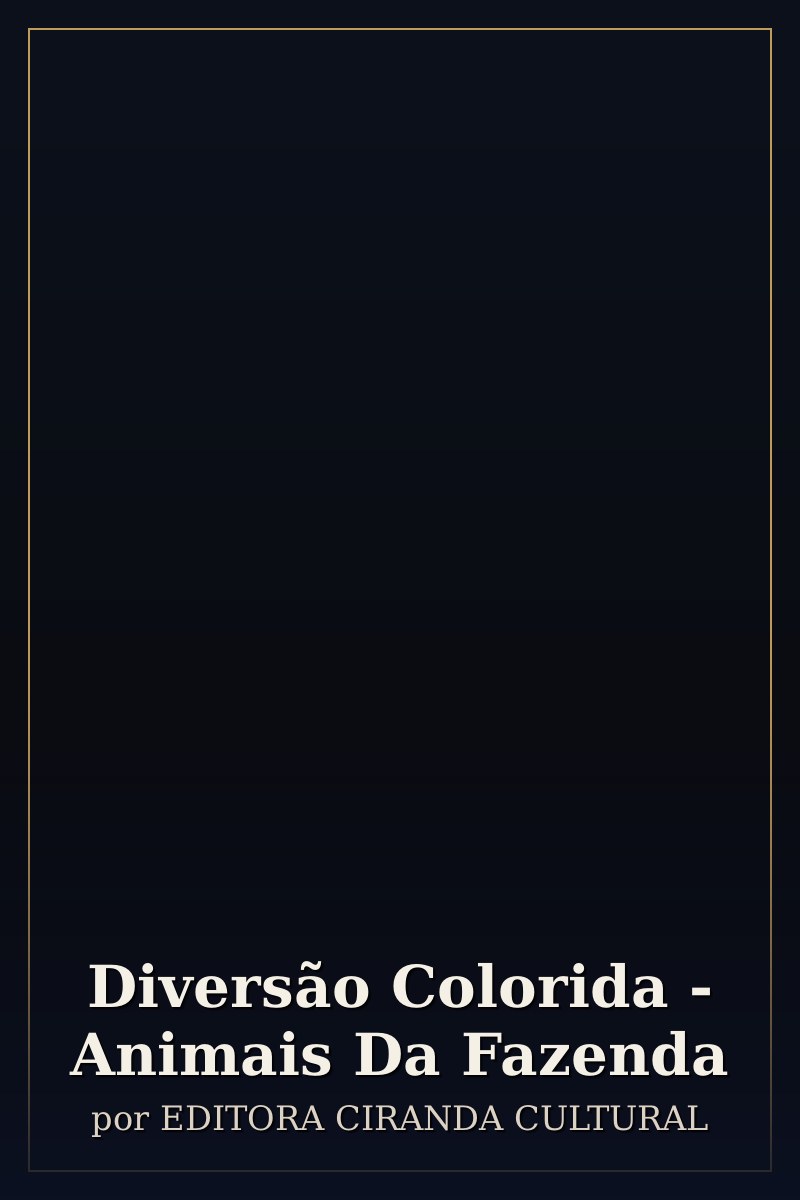Capa de Diversão Colorida - Animais Da Fazenda