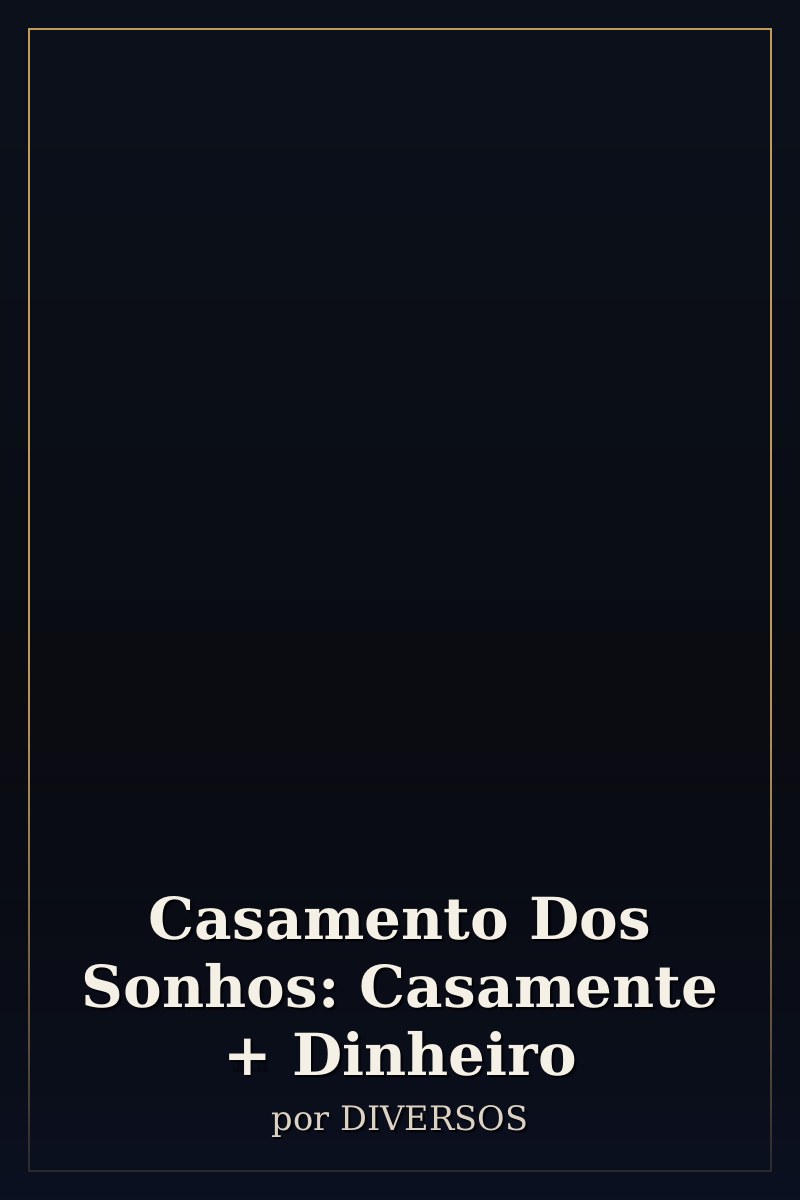 Capa de Casamento Dos Sonhos: Casamente + Dinheiro