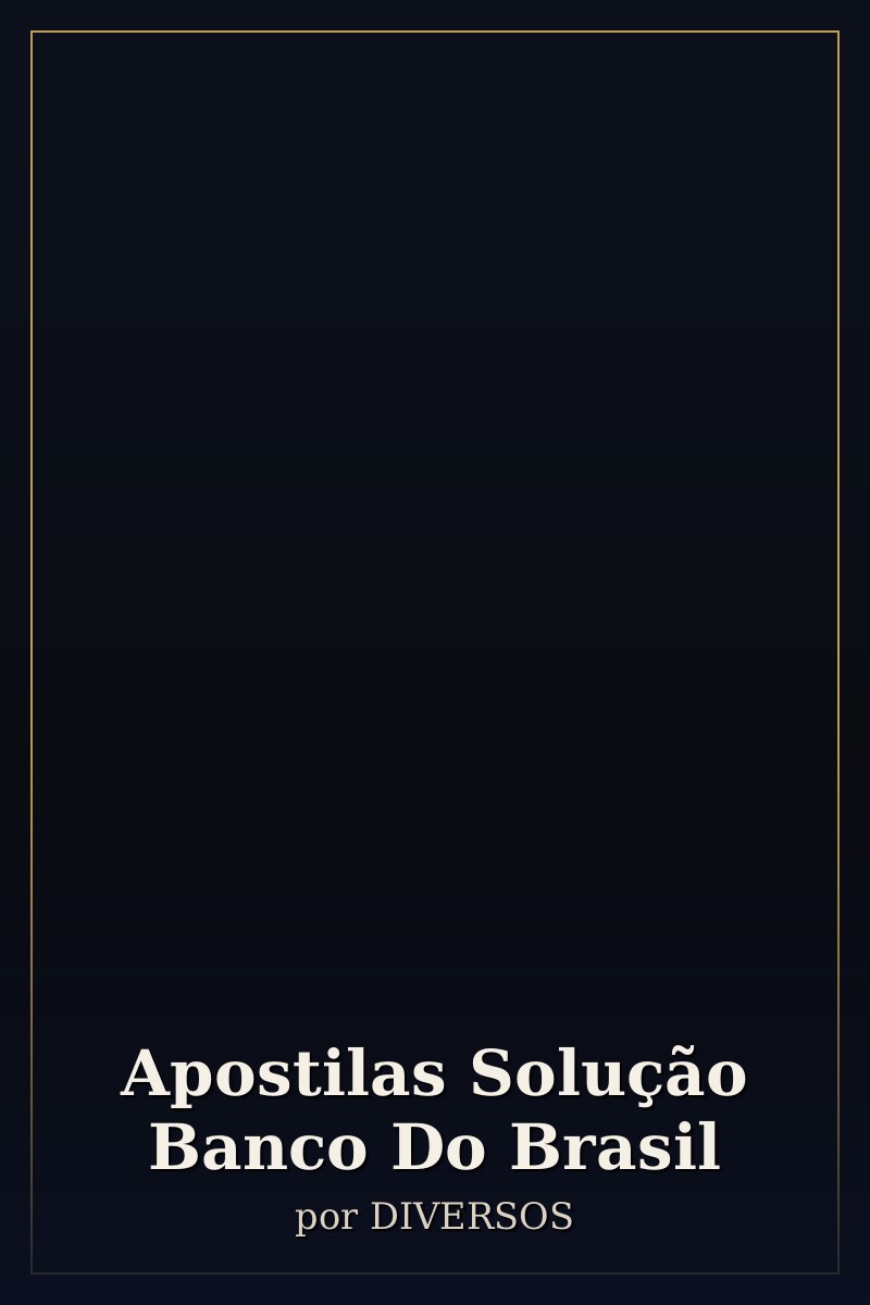 Capa de Apostilas Solução Banco Do Brasil