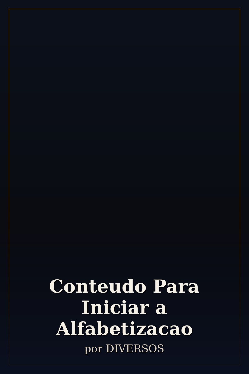 Capa de Conteudo Para Iniciar a Alfabetizacao