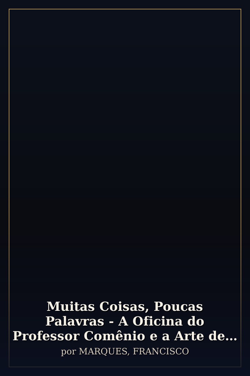 Capa de Muitas Coisas, Poucas Palavras - A Oficina do Professor Comênio e a Arte de Ensinar e Aprender