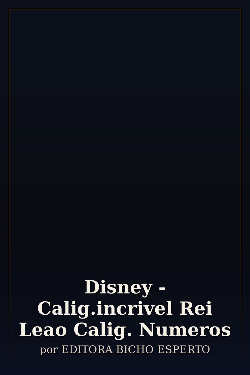 Capa de Disney - Calig.incrivel Rei Leao Calig. Numeros