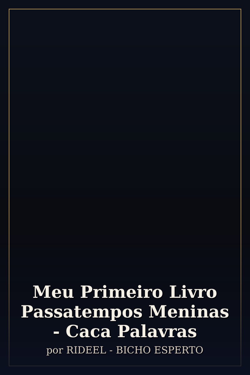 Capa de Meu Primeiro Livro Passatempos Meninas - Caca Palavras