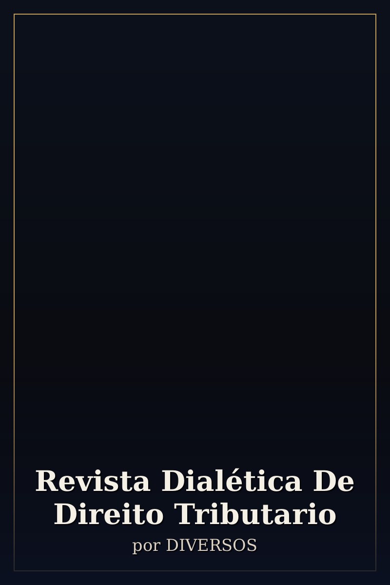 Capa de Revista Dialética De Direito Tributario