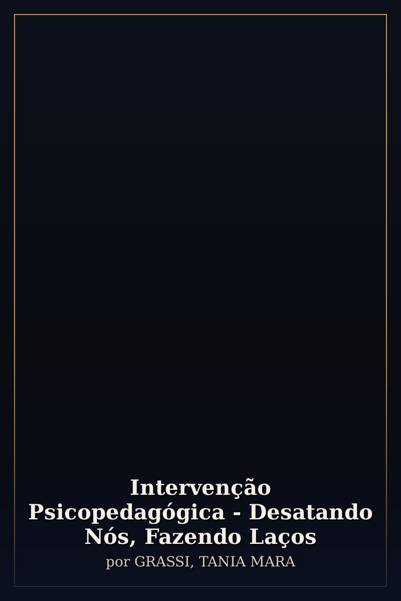 Capa de Intervenção Psicopedagógica - Desatando Nós, Fazendo Laços