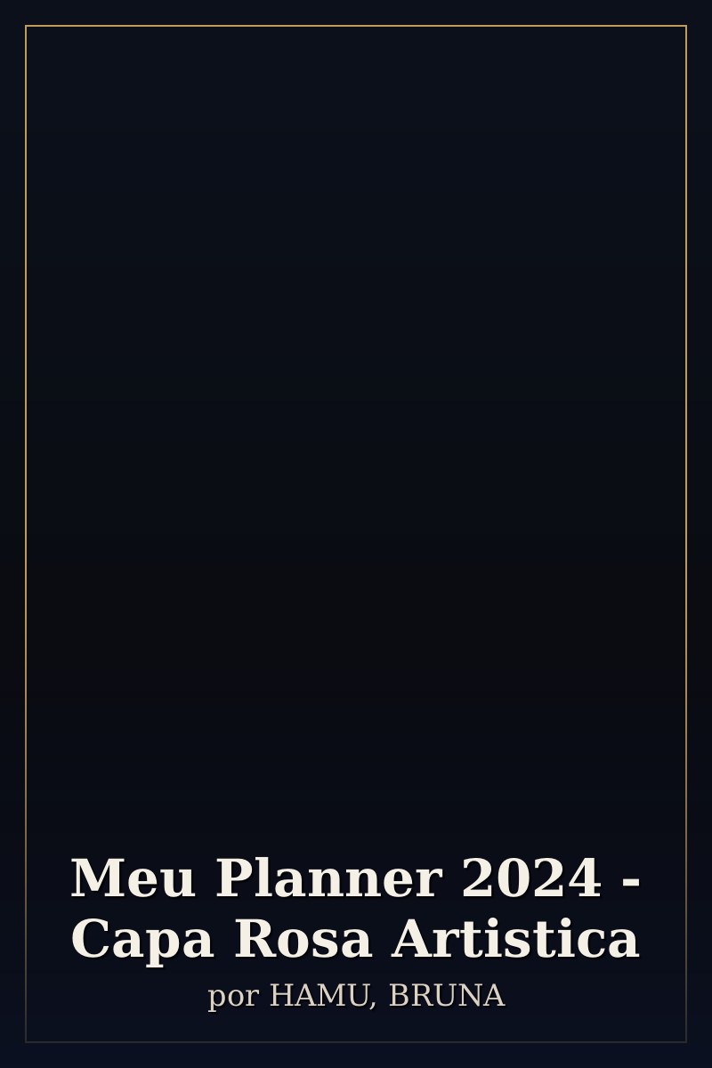 Capa de Meu Planner 2024 - Capa Rosa Artistica