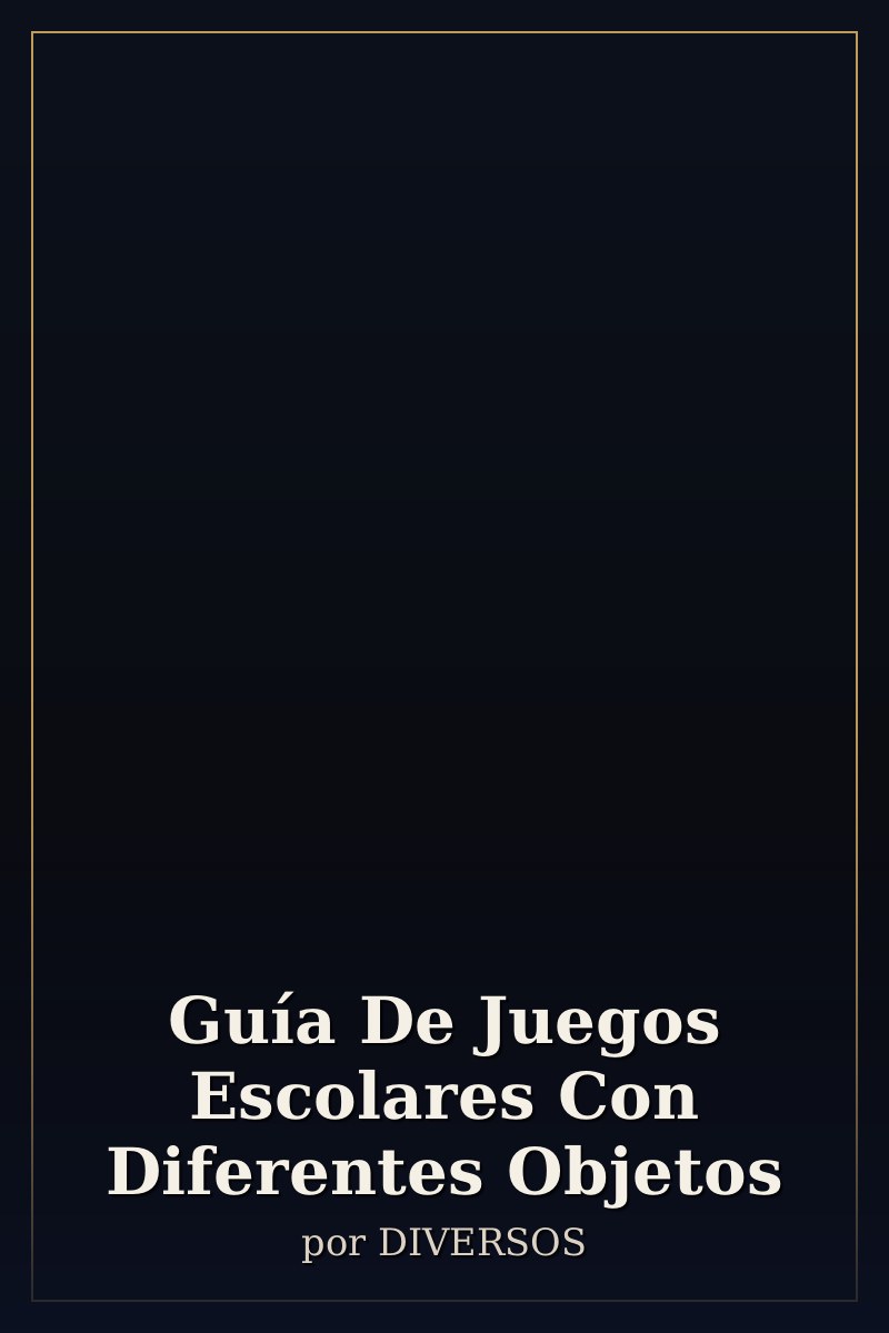 Capa de Guía De Juegos Escolares Con Diferentes Objetos