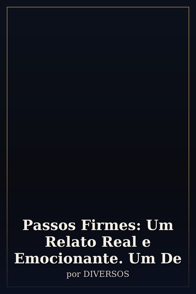 Capa de Passos Firmes: Um Relato Real e Emocionante. Um De