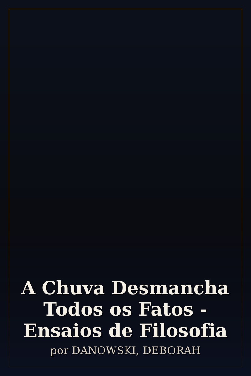 Capa de A Chuva Desmancha Todos os Fatos - Ensaios de Filosofia