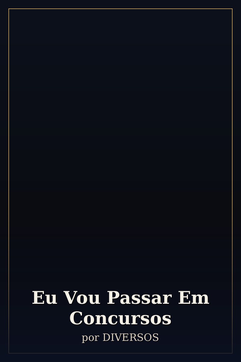 Capa de Eu Vou Passar Em Concursos