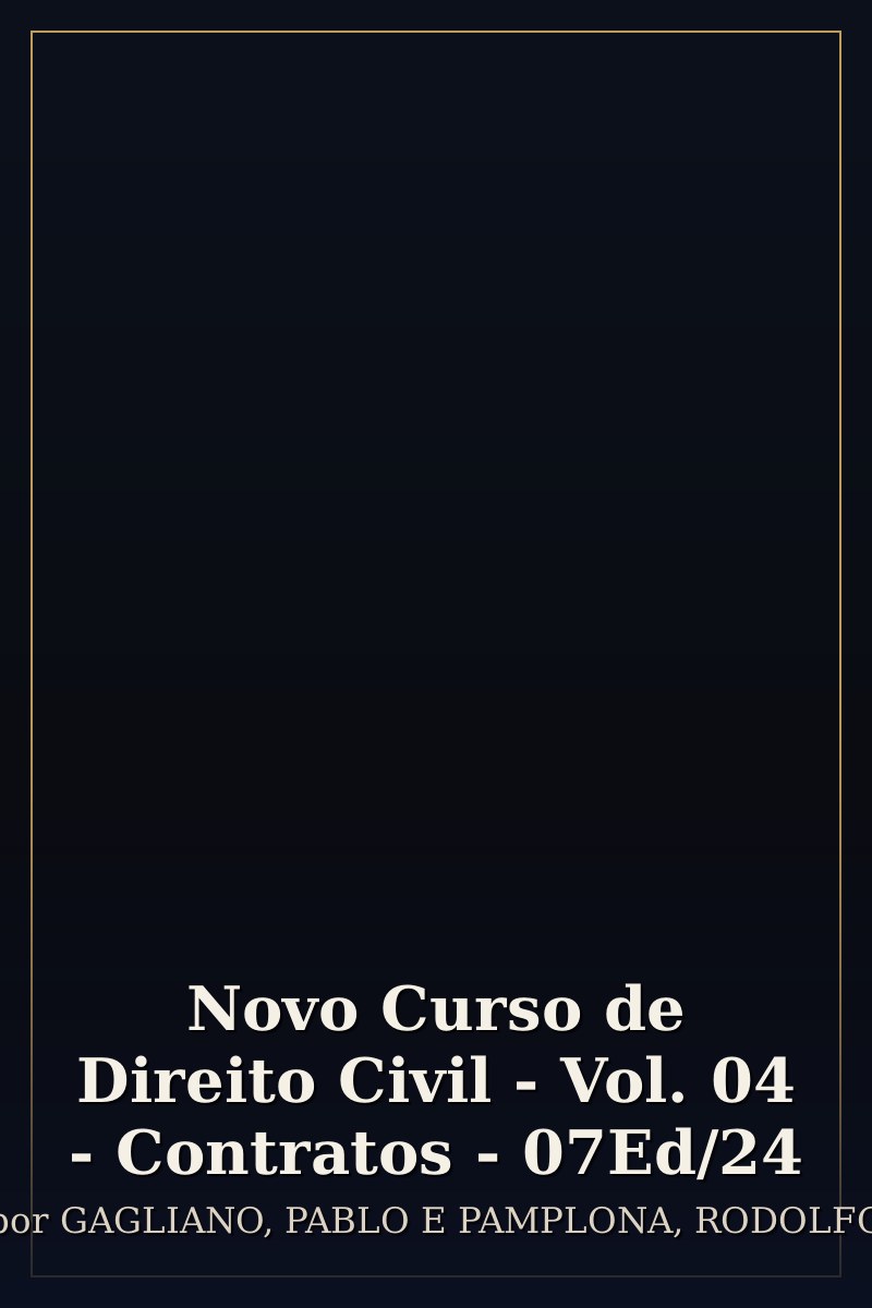 Capa de Novo Curso de Direito Civil - Vol. 04 - Contratos - 07Ed/24