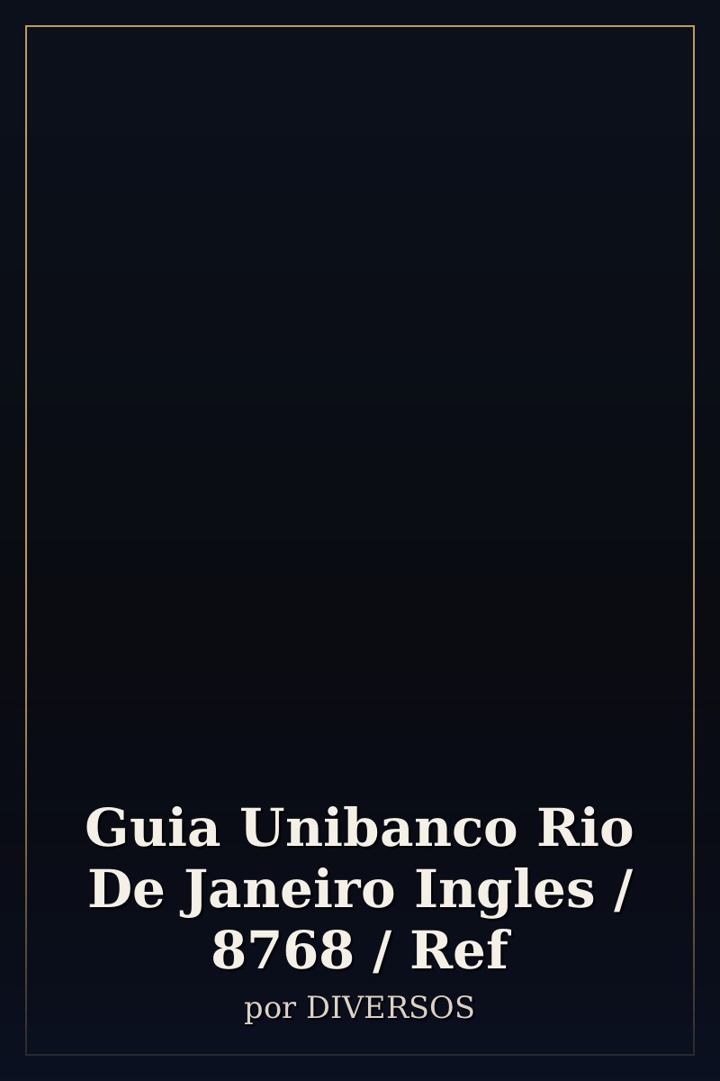 Capa de Guia Unibanco Rio De Janeiro  Ingles / 8768 / Ref