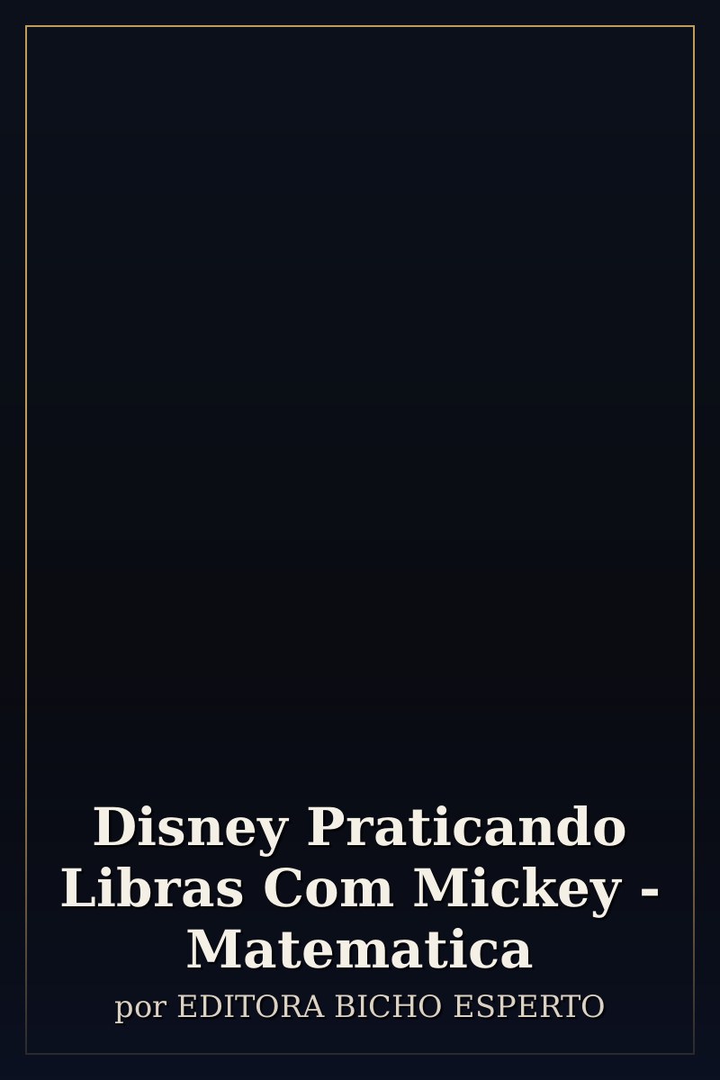 Capa de Disney Praticando Libras Com Mickey - Matematica