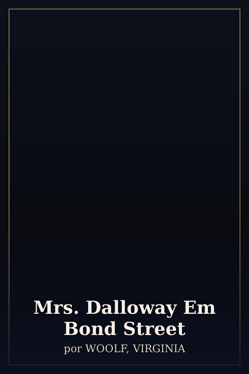 Capa de Mrs. Dalloway Em Bond Street