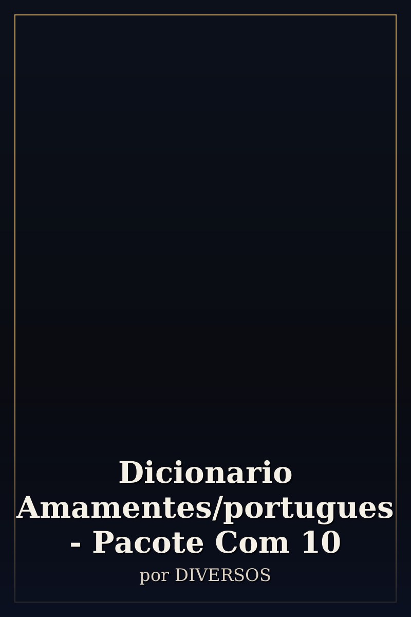 Capa de Dicionario Amamentes/portugues - Pacote Com 10