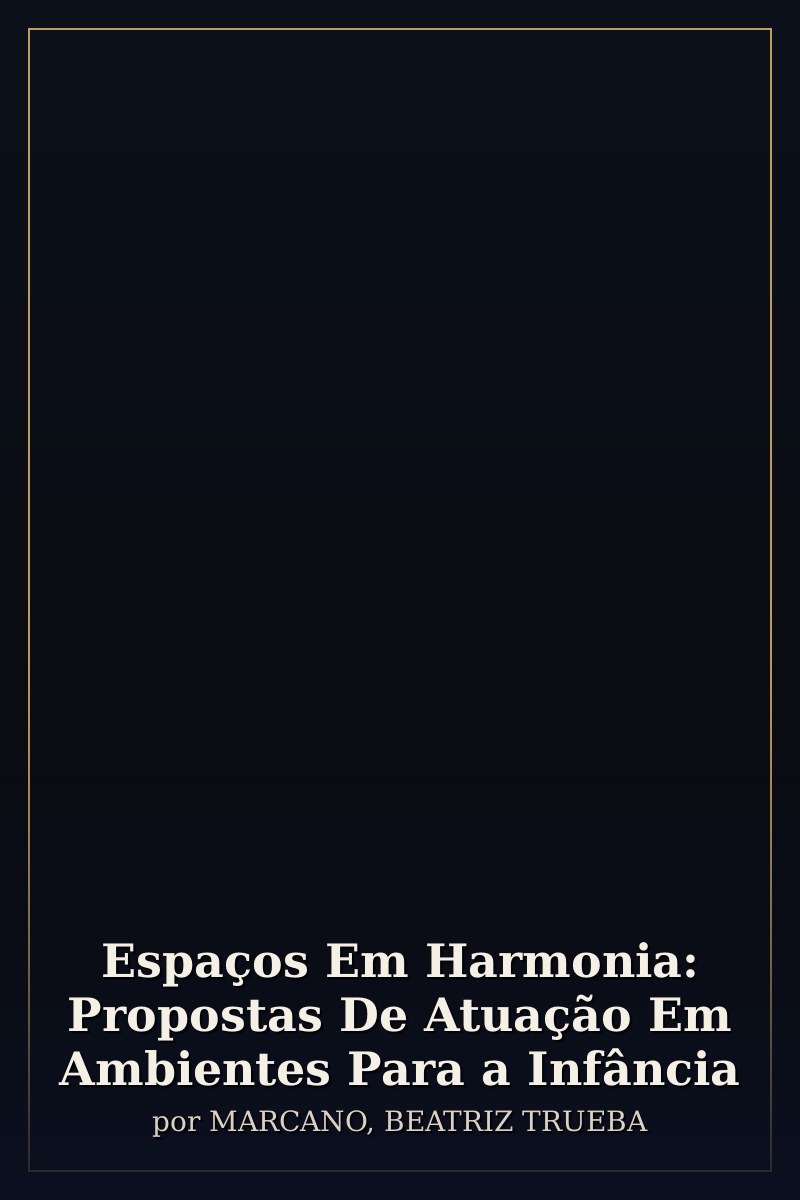 Capa de Espaços Em Harmonia: Propostas De Atuação Em Ambientes Para a Infância
