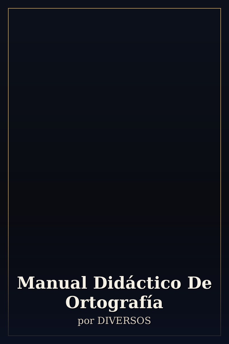 Capa de Manual Didáctico De Ortografía