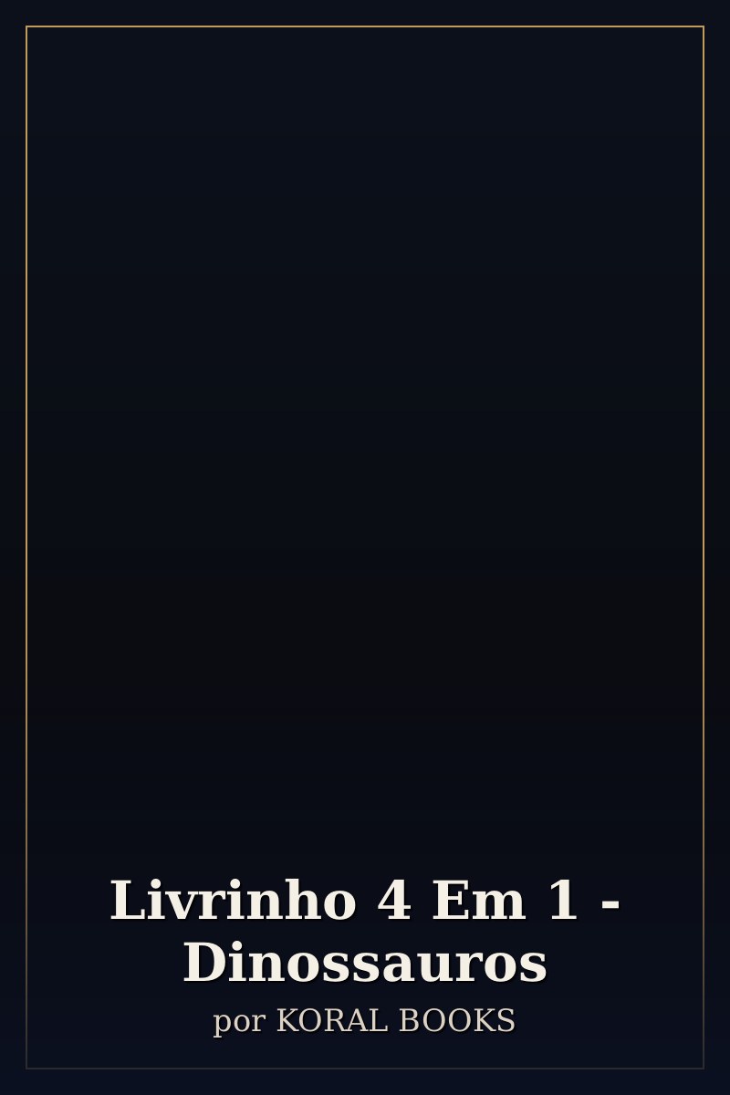 Capa de Livrinho 4 Em 1 - Dinossauros