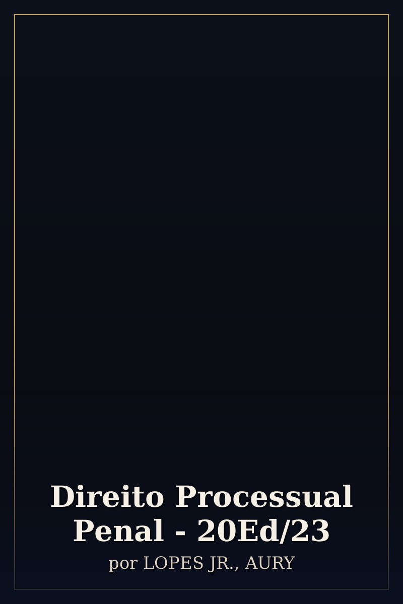 Capa de Direito Processual Penal - 20Ed/23