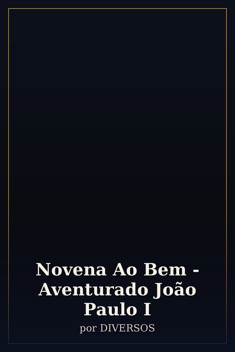 Capa de Novena Ao Bem - Aventurado João Paulo I