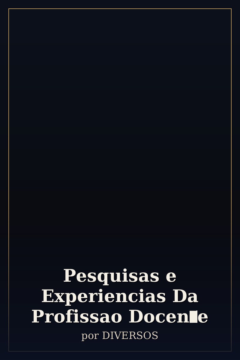 Capa de Pesquisas e Experiencias Da Profissao Docente