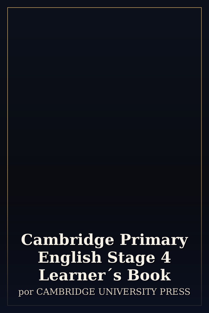Capa de Cambridge Primary English Stage 4 Learner´s Book