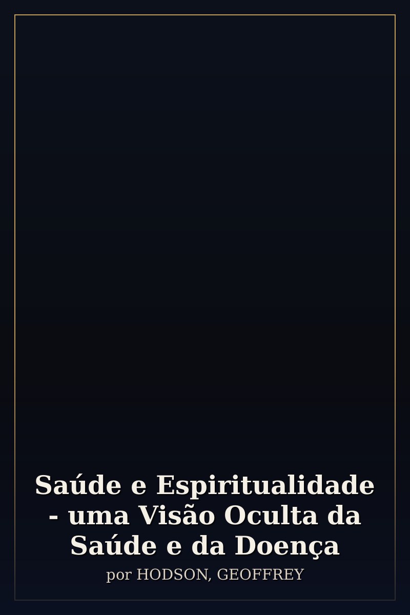 Capa de Saúde e Espiritualidade - uma Visão Oculta da Saúde e da Doença