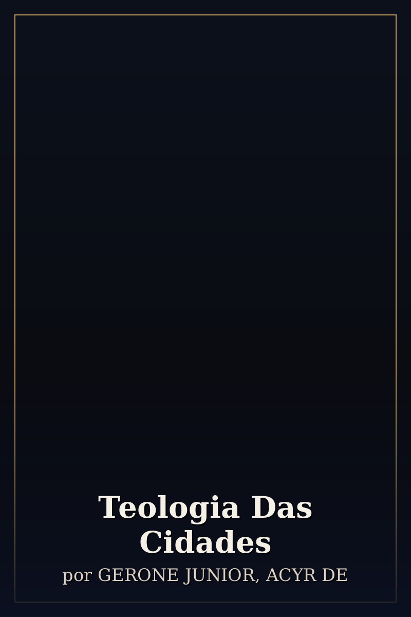 Capa de Teologia Das Cidades