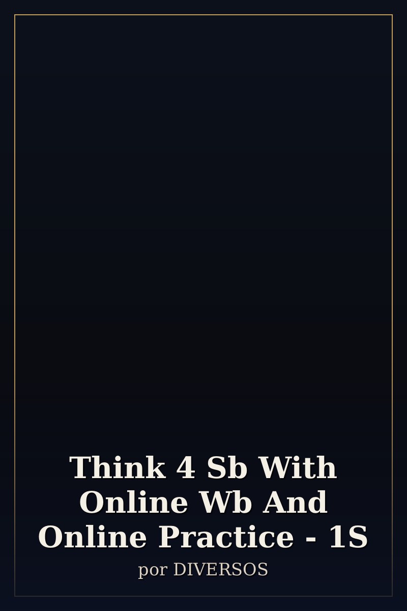 Capa de Think 4 Sb With Online Wb And Online Practice - 1S