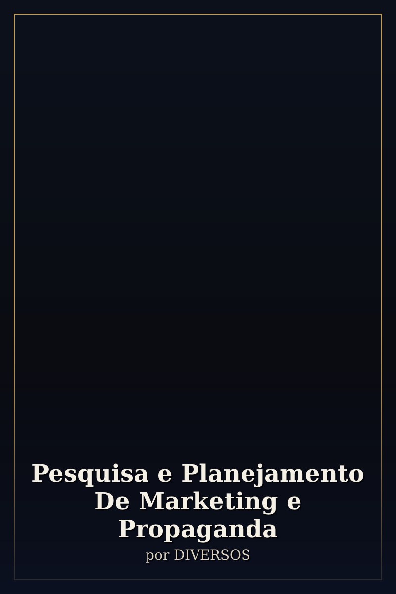 Capa de Pesquisa e Planejamento De Marketing e Propaganda
