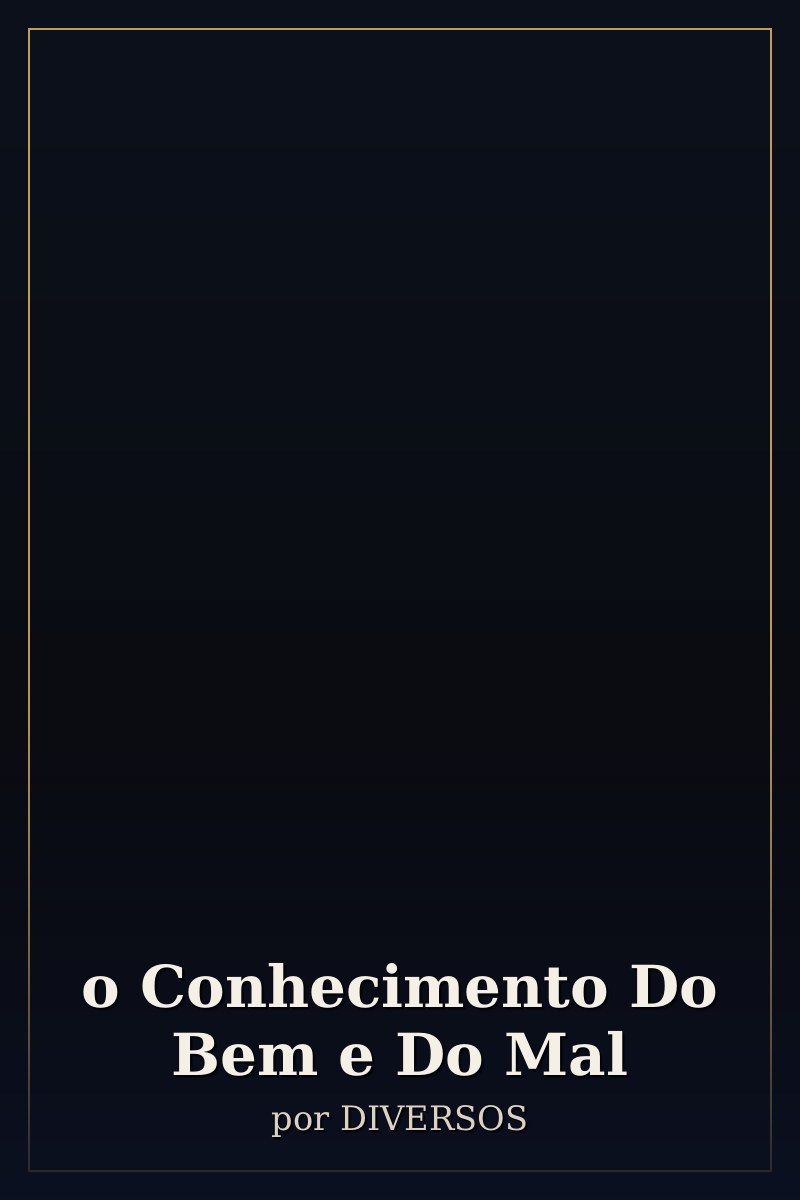 Capa de o Conhecimento Do Bem e Do Mal