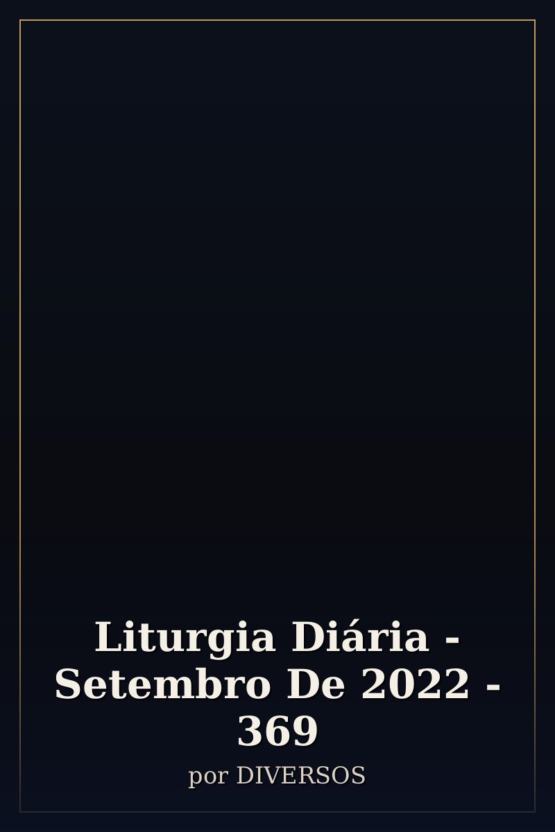 Capa de Liturgia Diária - Setembro De 2022 - 369