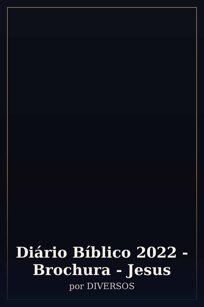Capa de Diário Bíblico 2022 - Brochura - Jesus