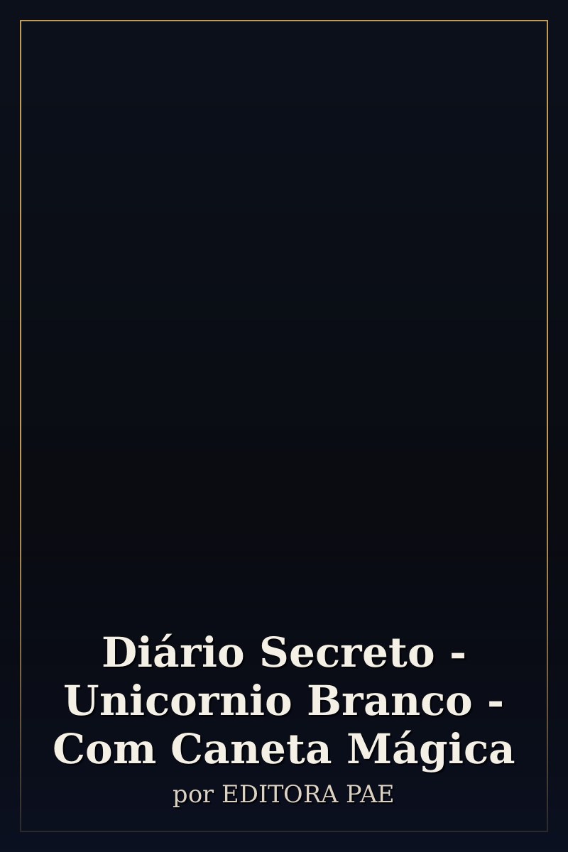 Capa de Diário Secreto - Unicornio Branco - Com Caneta Mágica