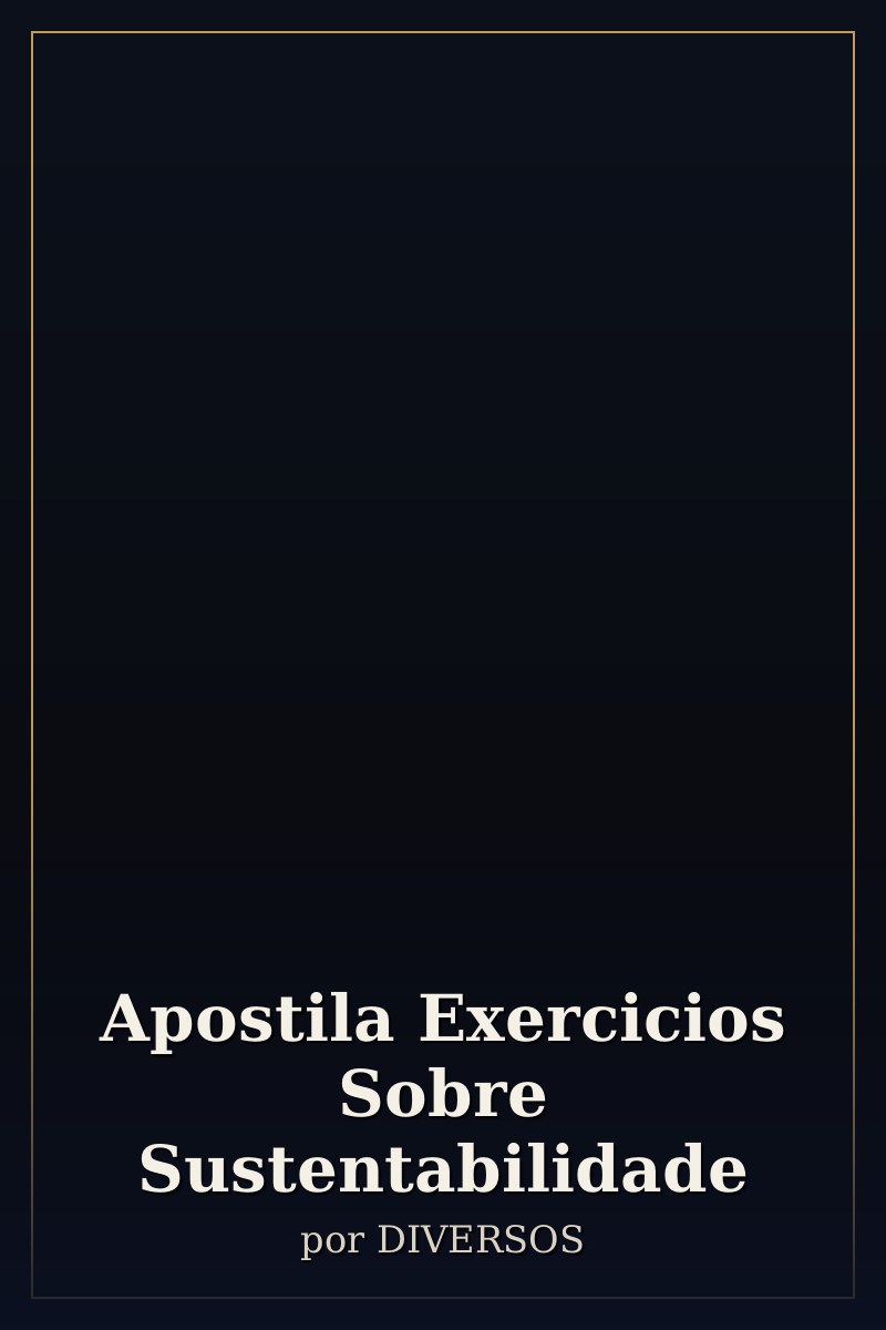 Capa de Apostila Exercicios Sobre Sustentabilidade