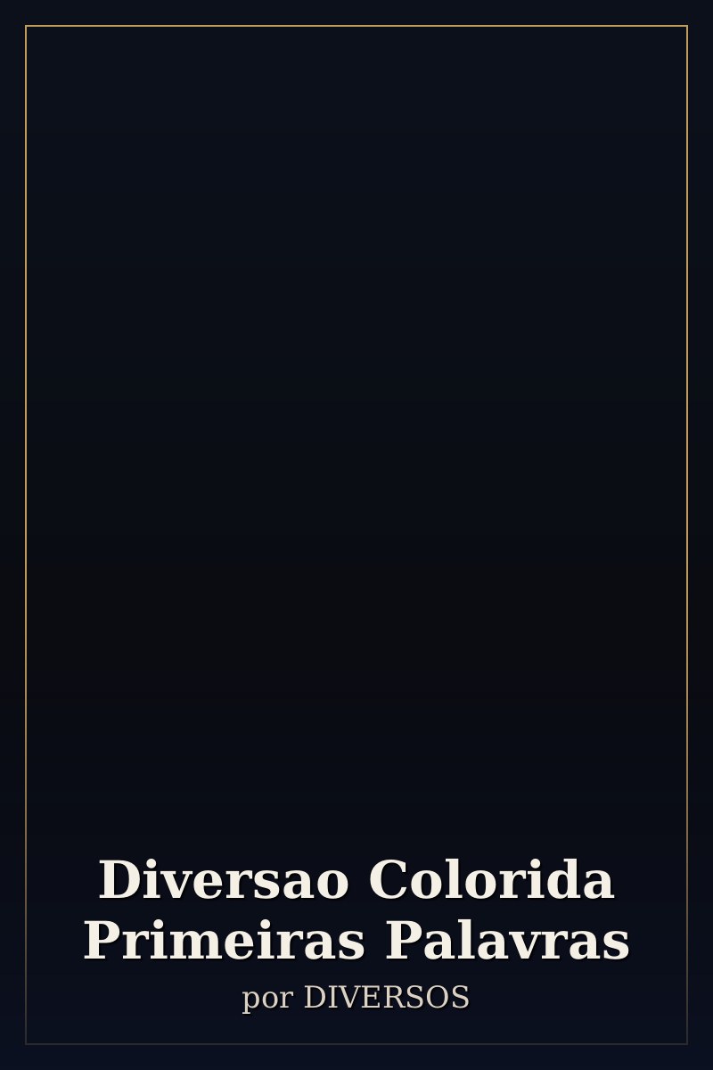 Capa de Diversao Colorida Primeiras Palavras